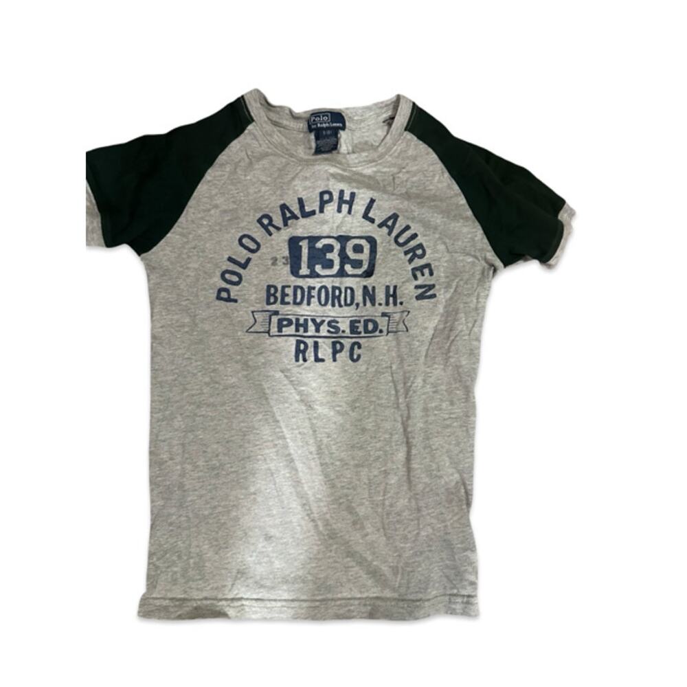 Polo Ralph Lauren Boys T-Shirt Size 8 Gray Green
